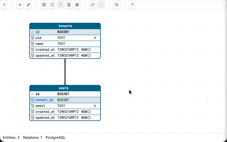 Flexible Relationship Lines demo